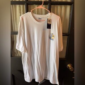 Izod Men’s White Short-Sleeve Tee with Surf Graphic